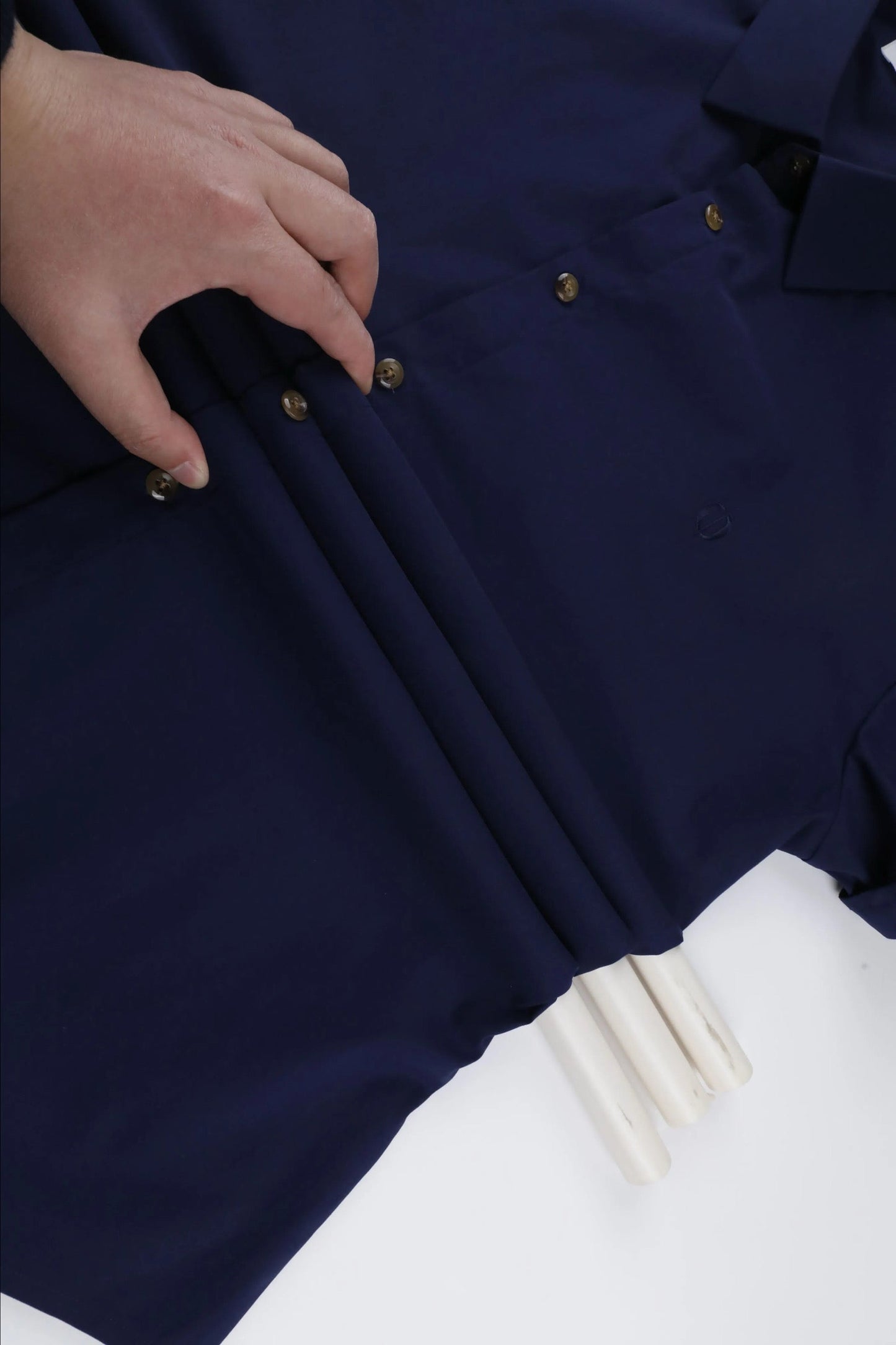 Men's Short Sleeve Tapered Shirt Navy