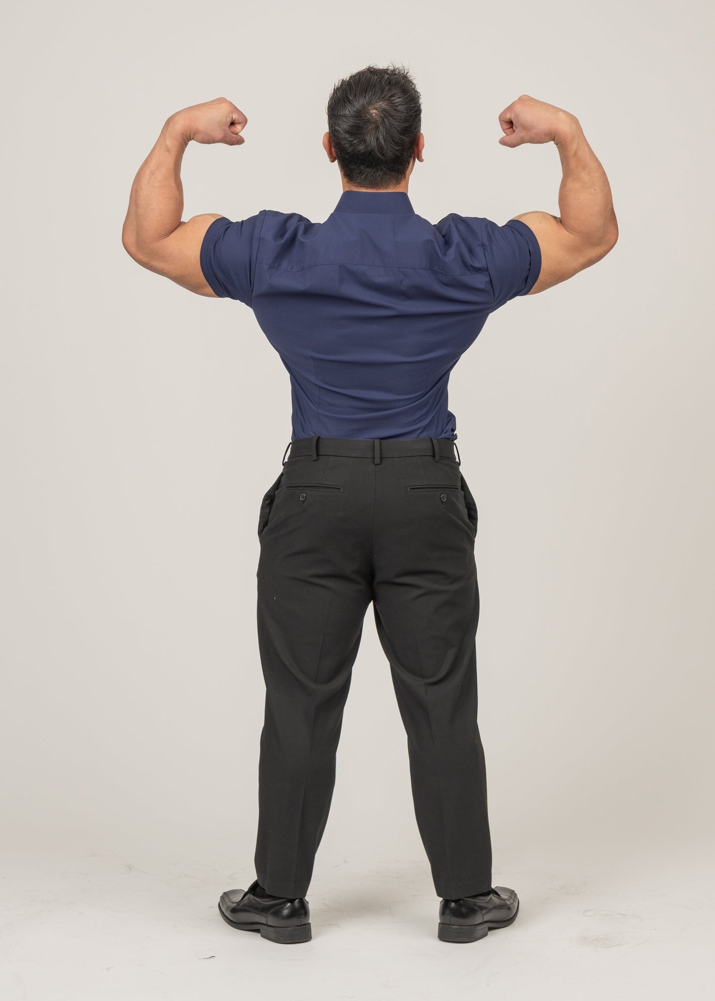 Men's Short Sleeve Tapered Shirt Navy